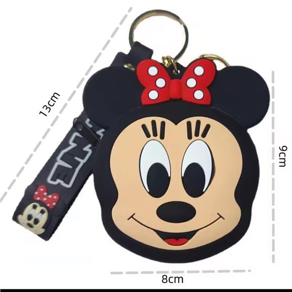 Disney Mickey Mouse Cartoon Anime Coin Purse with Keychain - Picture 2 of 4